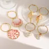 Wholesale Ion Plating (IP) 18K Gold Plated Conch Shell 304 Stainless Steel Natural Exaggerated Marine Style Beach Drop Earrings