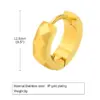 Wholesale PVD Coated Real Gold Plated Solid Color 304 Stainless Steel Casual Classic Style Waterproof Non Tarnish Hoop Earrings