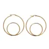 PVD Coated 18K Gold Plated Geometric Stainless Steel Simple Style Waterproof Non Tarnish Earrings