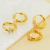 Wholesale PVD Coated 18K Gold Plated Star 304 Stainless Steel Elegant Retro Waterproof Non Tarnish Earrings