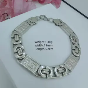 Steel Color Bracelet 11mm*22cm / Stainless Steel S.STEEL
