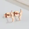 PVD Coated 18K Gold Real Gold Plated Lightning 304 Stainless Steel Fashion Waterproof Non Tarnish Ear Studs