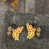 oly-ee1975e1c766b5b921c07b25d4b23b98 Wholesale Butterfly Print Sunflower Acrylic Holiday Earrings