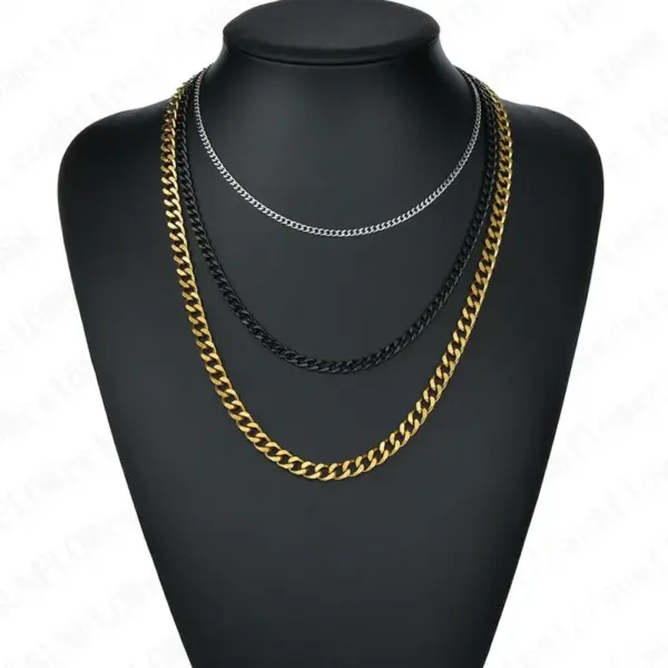 Fashion Simple Style Geometric Stainless Steel Plating Necklace