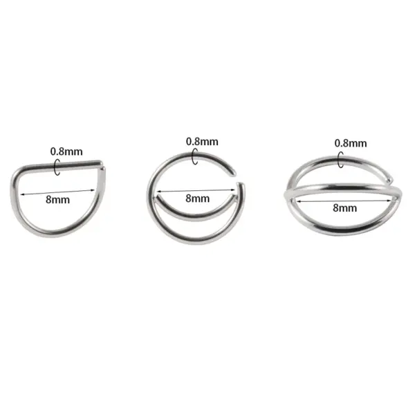 1 Piece Nose Rings & Studs Casual Vacation Geometric 304 Stainless Steel Polishing 18K Gold Plated Lip Rings Ear Cartilage Rings & Studs Nose Rings & Studs Nose Pin