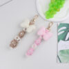 Wholesale Ins Cotton-Filled Bow Mobile Phone Pendant Braided Mobile Phone Chain Small Daisy Flower Braided Rope Keychain Bag