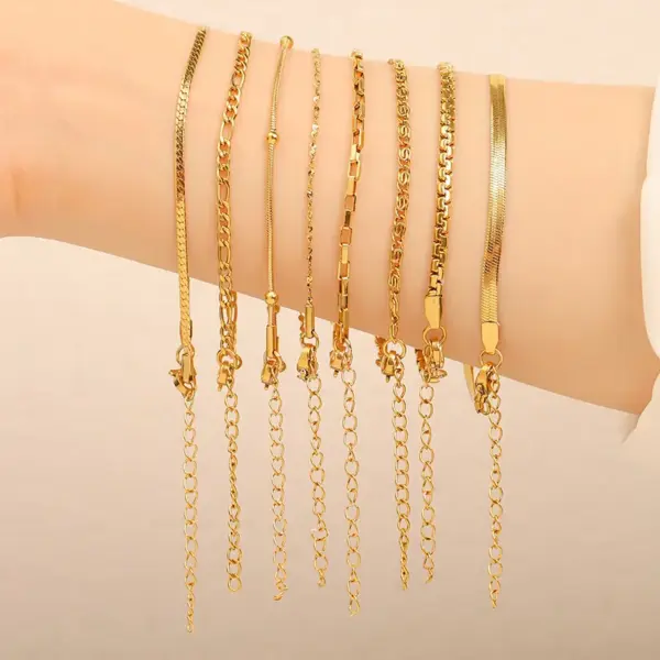 Hot-Selling Titanium Steel Bracelet For Women, Versatile Electroplated Non-Fading Gold Color Snake Bone Bracelet, Stainless Steel Bracelet