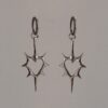 Wholesale New niche design hollow Thorn peach heart earrings High sense couple's men's and women's ear buckle