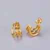 PVD Coated Real Gold Plated 18K Gold Heart 304 Stainless Steel Titanium Steel Waterproof Non Tarnish Earrings