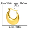 Wholesale PVD Coated Real Gold Plated Geometric 304 Stainless Steel Simple Style Commute Waterproof Non Tarnish Earrings