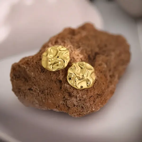 Wholesale 1 Pair IG Style Casual Princess Geometric Star Donuts 304 Stainless Steel Imitation Gold Ear Studs