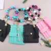 Wholesale New Cartoon Dog Claw Card Bag Jewelry Beaded DIY Dog Claw Silicone Bracelet Bracelet Wallet Keychain Pendant