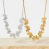 Wholesale PVD Coated Real Gold Plated 16K White Plating Butterfly 304 Stainless Steel Elegant Modern Style Waterproof Non Tarnish Necklace