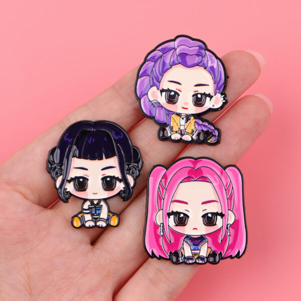 Wholesale Cartoon Girl Group Brooch Metal Badge Accessories