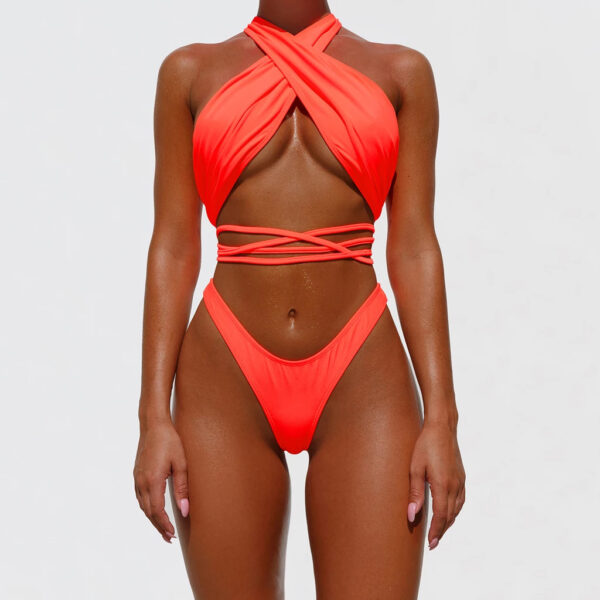 Wholesale Yiman 2020 European and American New Sexy Strap bikini Colorful Women's Swimsuit AliExpress bikini