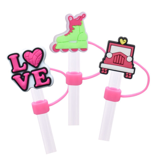 Wholesale Random 10pcs 8/10MM Pink Dust Plug Straw Hat Creative DIY Straw Accessories