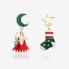 Wholesale Christmas Collection Asymmetrical Earrings