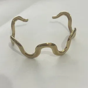 18K Real Gold Wave 8159