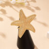 Wholesale 2024 Europe and the United States cross-border summer ocean wind vacation wind starfish ring temperament Joker jewelry daily holiday wear