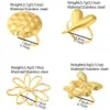 Wholesale Jewelry Vacation Simple Style Flower 304 Stainless Steel Plating Open Rings