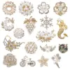 Wholesale Elegant Pin Bicycle Flower Snowflake Imitation Pearl Alloy Inlay Rhinestones Women'S Brooches