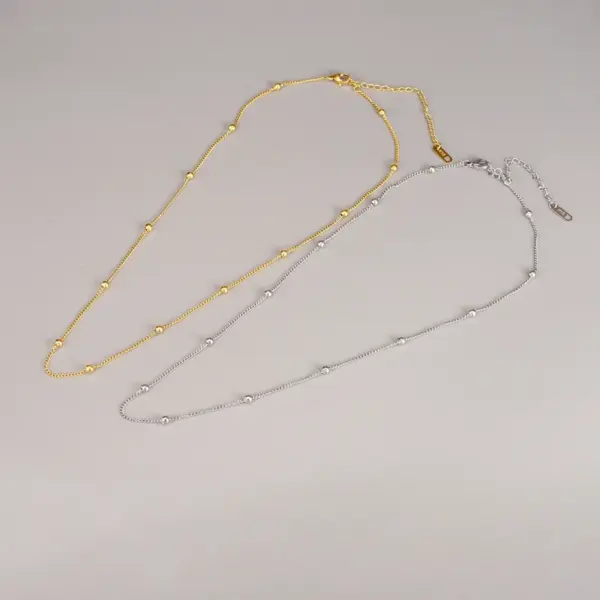 Wholesale Jewelry Simple Style Geometric 304 Stainless Steel Titanium Steel 18K Gold Plated Plating Necklace