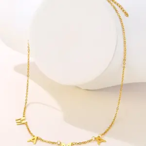 Gold / One Size / Zircon-Free Mama Letters