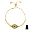 Copper Plating Devil'S Eye Artificial Gemstones Copper Bracelets