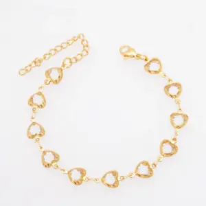 Gold + Transparent / Bracelet 17 + 5cm