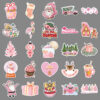 Wholesale 50pcs/pack Pink Christmas Graffiti Stickers