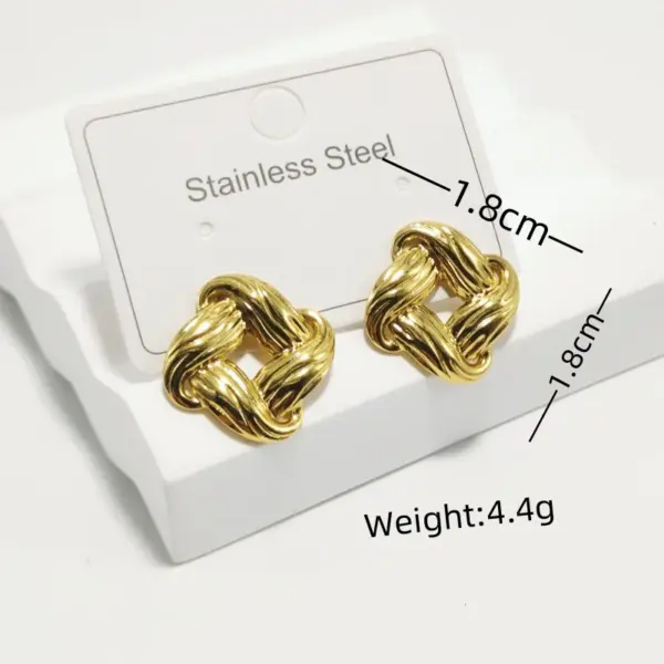 Wholesale 304 Stainless Steel Starfish Electroplating Golden Plated Elegant Retro Commute Waterproof Non Tarnish Gold Ear Studs