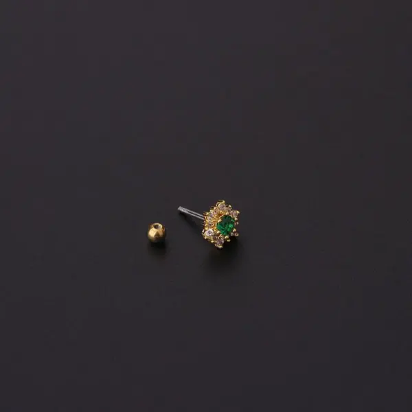 316L Stainless Steel Copper Ear Cartilage Rings & Studs Geometric Waterproof Non Tarnish Surgical Steel Women'S