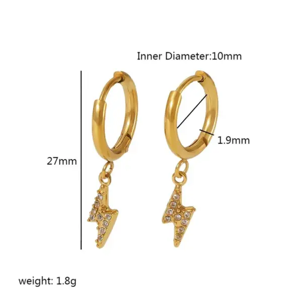 PVD Coated Real Gold Plated Star Snake Butterfly 304 Stainless Steel Streetwear Waterproof Non Tarnish Drop Earrings