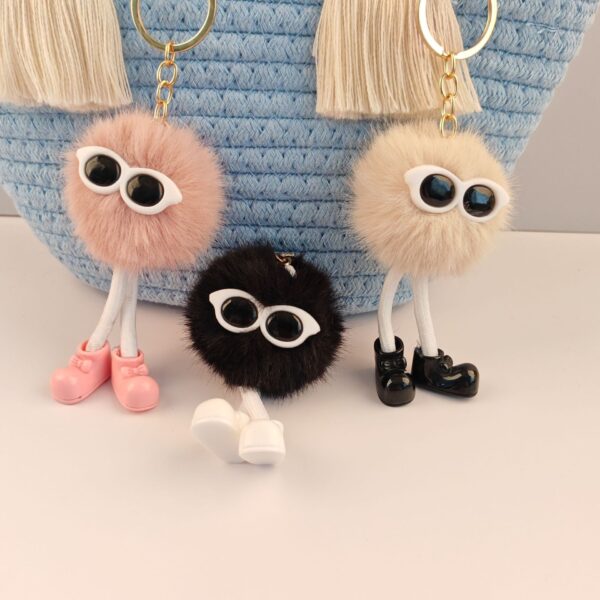 Wholesale Explosive Briquettes Long Legs Doll Pendant Plush Small Gift Bag Keychain All-match Artifact Small Hanging Accessories
