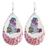 Wholesale Leather Print Teacher Reading Earrings