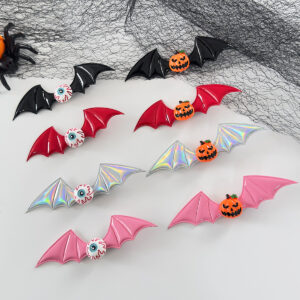 Wholesale New Halloween Headdress Dark Series Funny Pumpkin Single Eye Devil Bat Wings Side Hairpin Hairpin