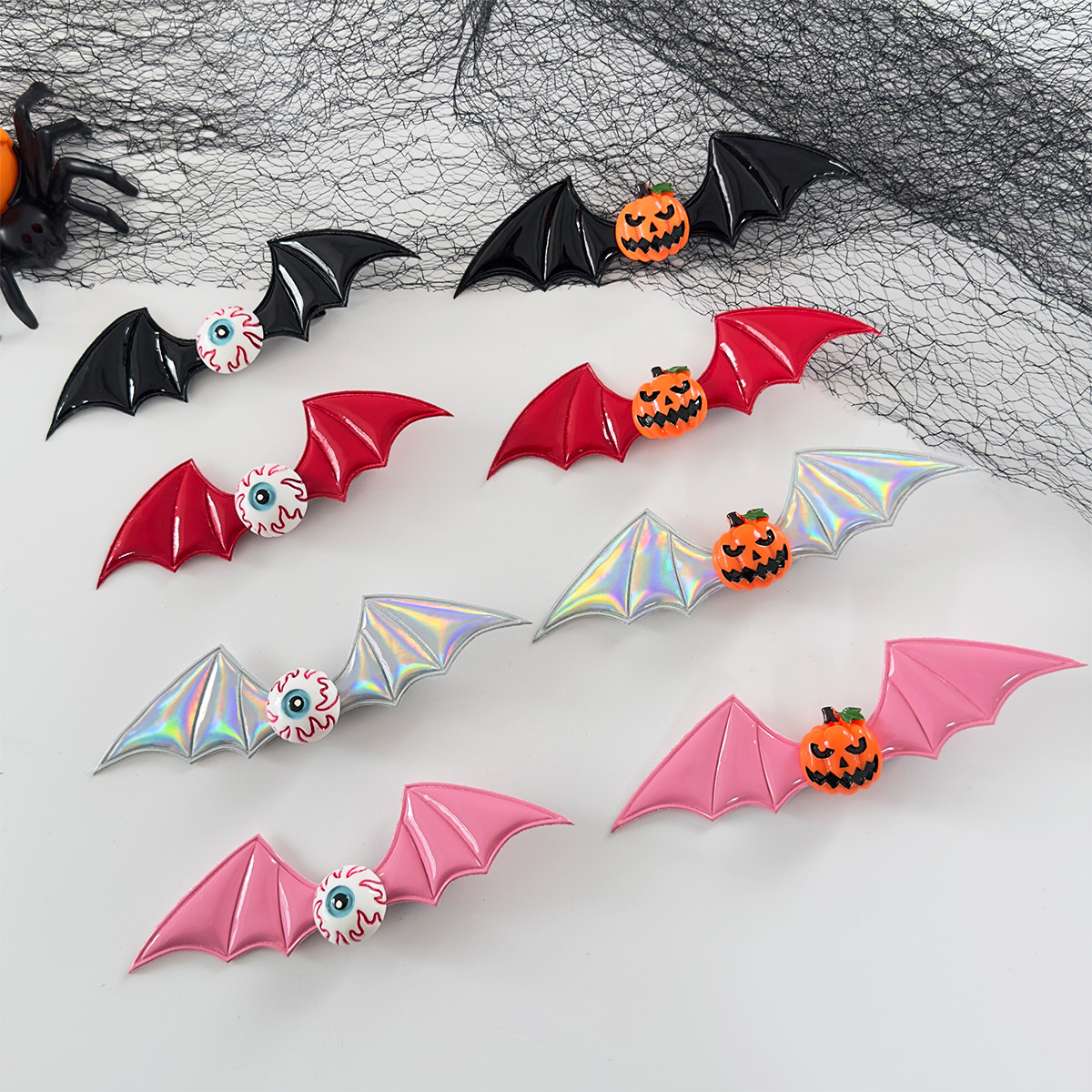 Wholesale New Headess Dark Series Funny Pumpkin Single Eye Devil Bat Wings Side Hairpin Hairpin
