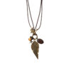 Wholesale Zen Ethnic Style Long Star Beaded Feather Necklace Retro Bohemian Style All-match Woolen Chain for Women