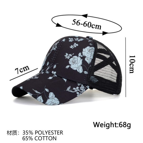 Wholesale Cross Border Hat Black Printed Cross Baseball Cap Cap Casual Sun Protection Sun Hat B1148