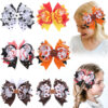 Wholesale Sports Ball Children's Hair Multi-layer Rib Ribbon Bow Hairpin Baby Sports