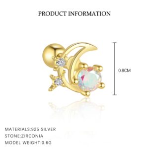 E4876-gold color/single / 925 silver