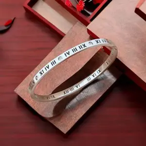 16-E-1 Steel Roman Numeral Bracelet