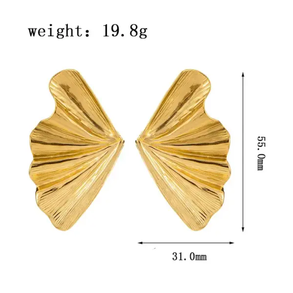 PVD Coated Real Gold Plated Letter Heart Shape Flower 304 Stainless Steel Sweet Waterproof Non Tarnish Plating Ear Studs