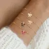 Wholesale PVD Coated Real Gold Plated Bow Knot 201 Stainless Steel Artificial Crystal Elegant Simple Style Classic Style Waterproof Non Tarnish 201 Stainless Steel Bracelets