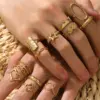 Wholesale Jewelry Retro Devil's Eye Star Heart Shape 304 Stainless Steel Open Rings