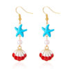 Wholesale Shell Starfish Earrings Series Creative Design Personalized Earrings Women's Ins Ocean Beach All-match Earrings Jewelry