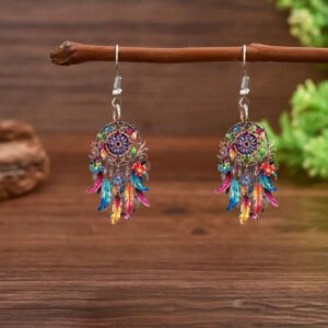 Wholesale Dreamcatcher Acrylic Earrings