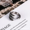 oly-ef0755eb4878e3e9e770af0cc6e3ffec Wholesale retro agon claw titanium steel ring personality men's sharp open ring casting jewelry SA804