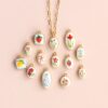 Wholesale European and American Niche Fresh Plant Series Necklace DIY Lemon Strawberry Bow Pendant Necklace Clavicle Chain