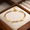 Wholesale Jewelry Vintage Style Religion Cross Virgin Mary Copper Zircon 18K Gold Plated Inlay Bracelets